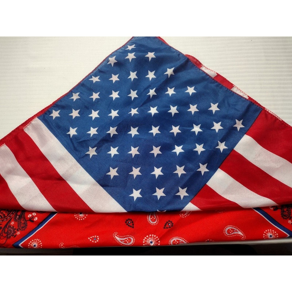 Set of 2 Patriotic Scarves NEW 20x20"
